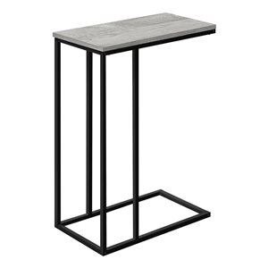 Monarch Specialties Grey Faux Wood Composite Rectangular End Table