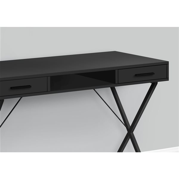 Monarch Specialties 42-in Black Modern/Contemporary Computer Desk