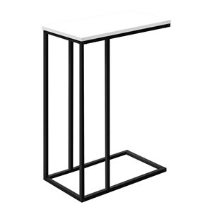 Table pour canapé rectangulaire Monarch Specialties en composite blanc