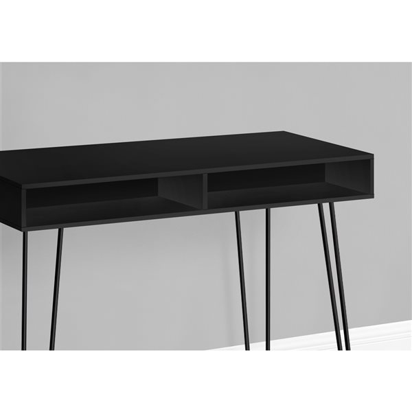 Bureau d'ordinateur Monarch Specialties moderne/contemporain de 40 po, noir