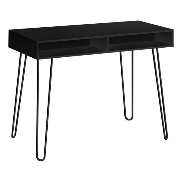 Bureau d'ordinateur Monarch Specialties moderne/contemporain de 40 po, noir