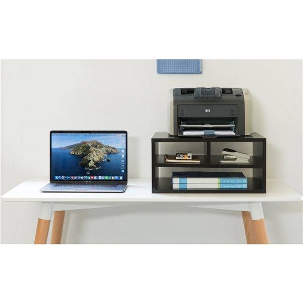Basicwise 18.5-in x 16-in x 9-in Black Printer Stand