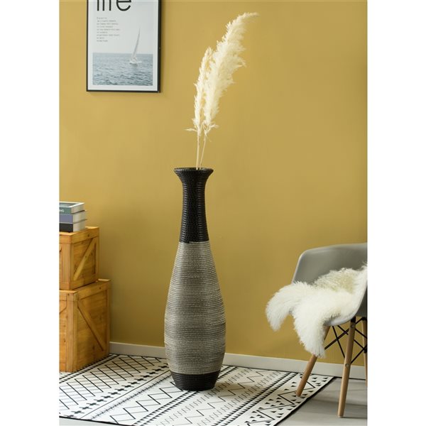 Uniquewise 40-in x 11.5-in Artificial Rattan Vase