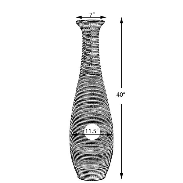 Uniquewise 40-in x 11.5-in Artificial Rattan Vase