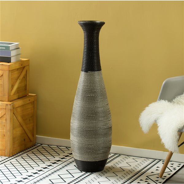 Uniquewise 40-in x 11.5-in Artificial Rattan Vase