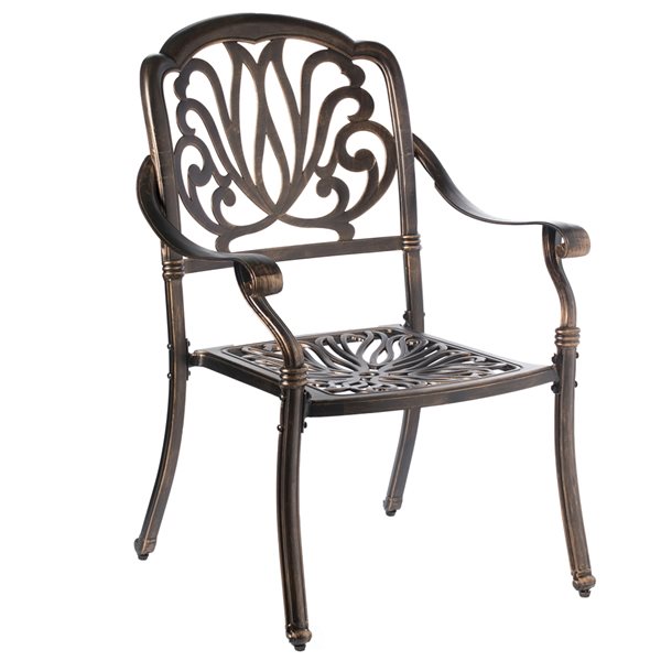 Bronze metal 2024 patio chairs