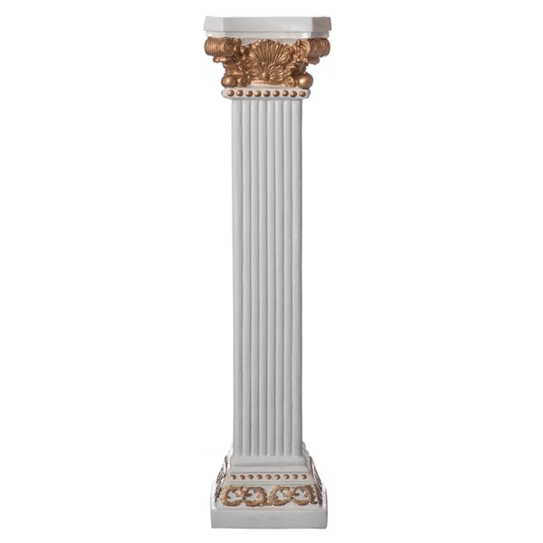 Uniquewise 49-in x 12-in Fibreglass Roman Style Pedestal