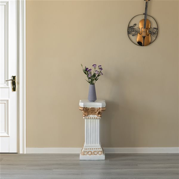Uniquewise 27-in x 11.5-in Fibreglass Roman Style Pedestal