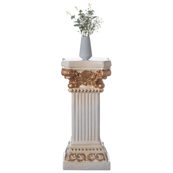 Uniquewise 27-in x 11.5-in Fibreglass Roman Style Pedestal