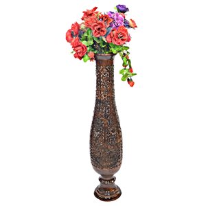 Uniquewise 36-in x 9-in Mango Wood Antique Vase