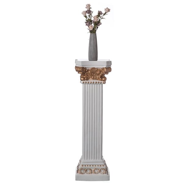 Uniquewise 41-in x 12-in Fibreglass Roman Style Pedestal