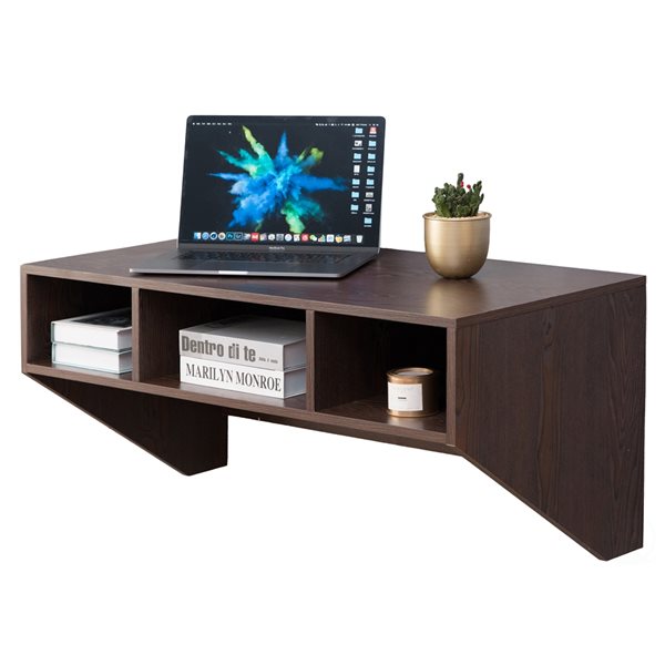 Basicwise 35.5-in Brown Modern/Contemporary Computer Desk