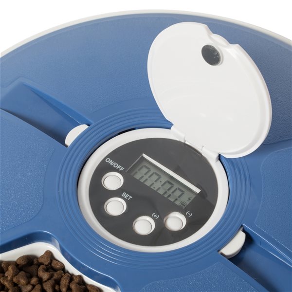 PawsMark 6-Compartment Pet Feeder with LCD Timer