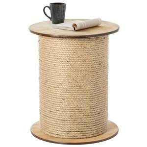Table pour canapé Vintiquewise ronde en bois brun