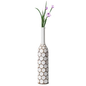 Uniquewise 33.5-in x 7-in Polyresin Vase