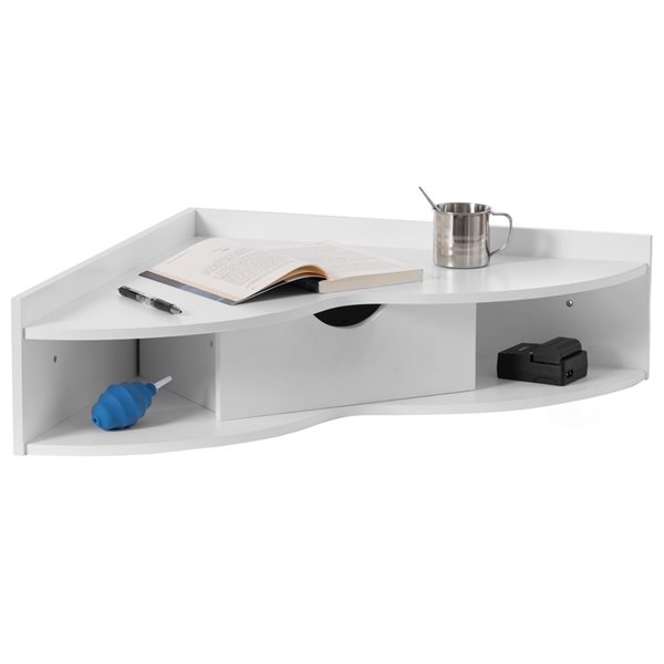 Basicwise 33-in White Modern/Contemporary Corner Desk