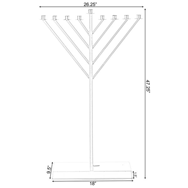 Chandelier en métal argenté à 9 branches par Vintiquewise de 47,25 po