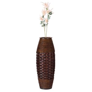 Uniquewise 26-in x 9.5-in Artificial Rattan Vase
