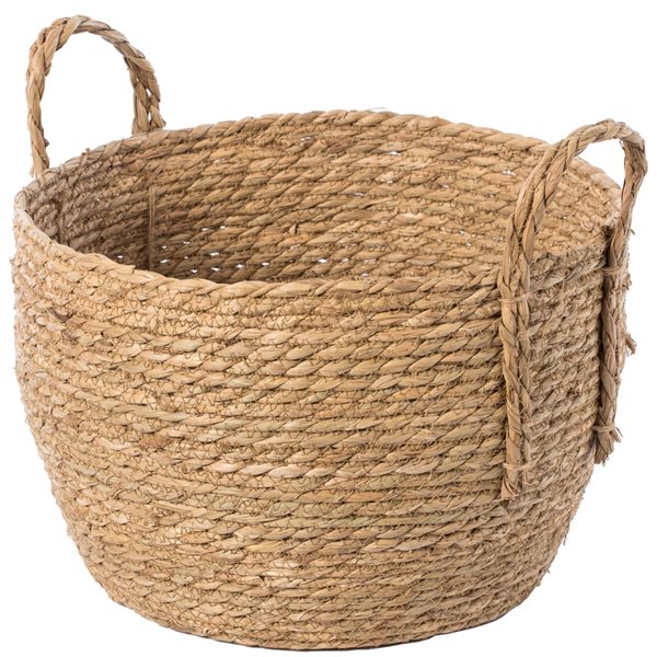 Panier brun en corde torsadée par Vintiquewise de 13 po x 9,25 po