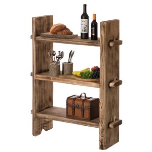 Vintiquewise 11.75-in x 17.75-in Natural Wood Shelving Unit