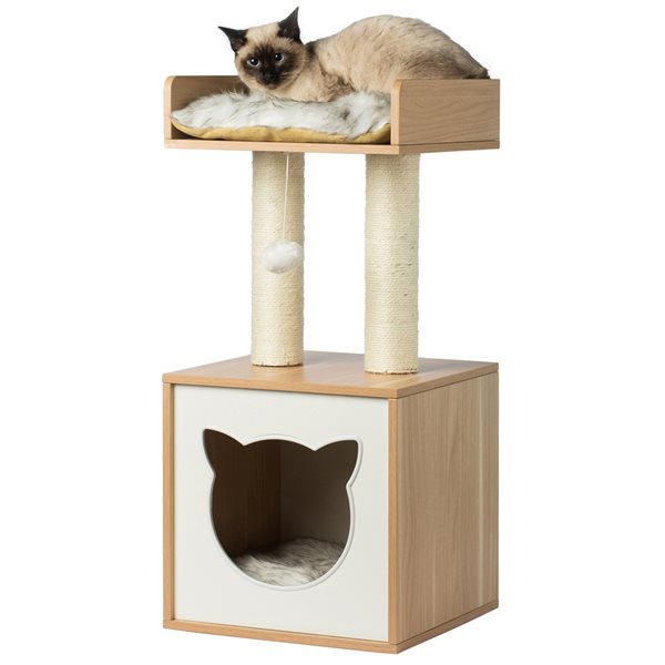 PawsMark 31.75-in Cat Tree with Stimulation Toy