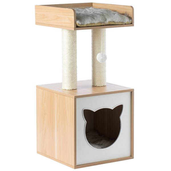 PawsMark 31.75-in Cat Tree with Stimulation Toy