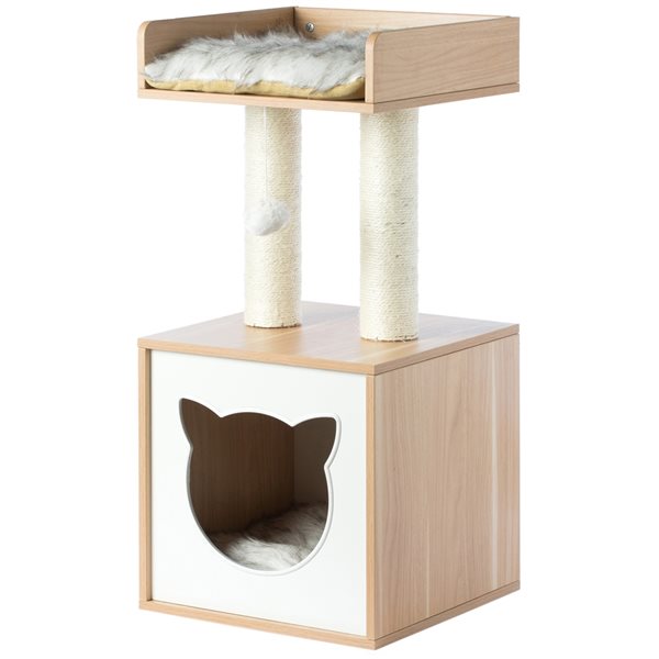 PawsMark 31.75-in Cat Tree with Stimulation Toy