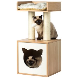 PawsMark 31.75-in Cat Tree with Stimulation Toy