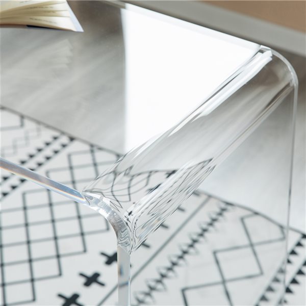 Fabulaxe Acrylic Modern Console Table