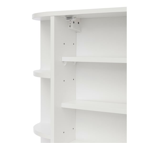 Basicwise 26-in W x 25-in H x 6.5-in D White Bathroom Wall Cabinet