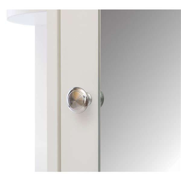 Basicwise 26-in W x 25-in H x 6.5-in D White Bathroom Wall Cabinet