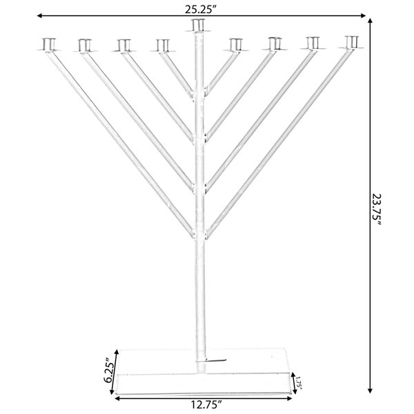 Chandelier en métal argenté à 9 branches par Vintiquewise de 24 po