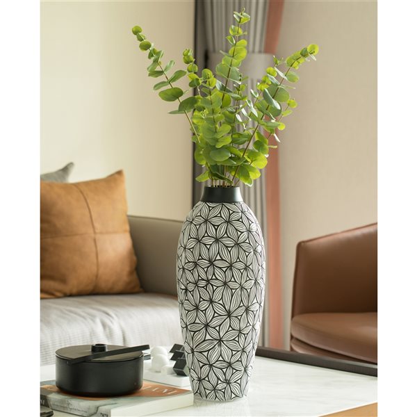 Uniquewise 17.25-in x 7-in Ceramic Vase