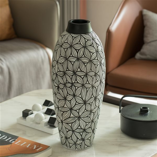 Uniquewise 17.25-in x 7-in Ceramic Vase