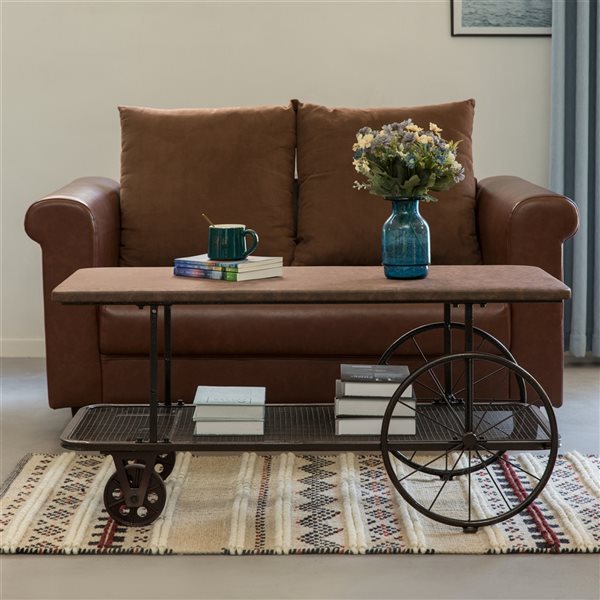Vintiquewise Wood Wagon Coffee Table