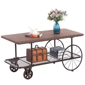 Table basse wagon Vintiquewise en bois