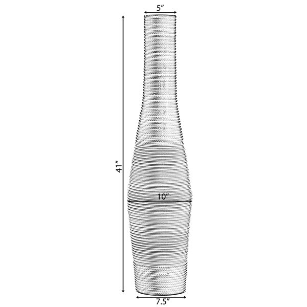 Vase Uniquewise en PVC brun de 41 po x 10 po
