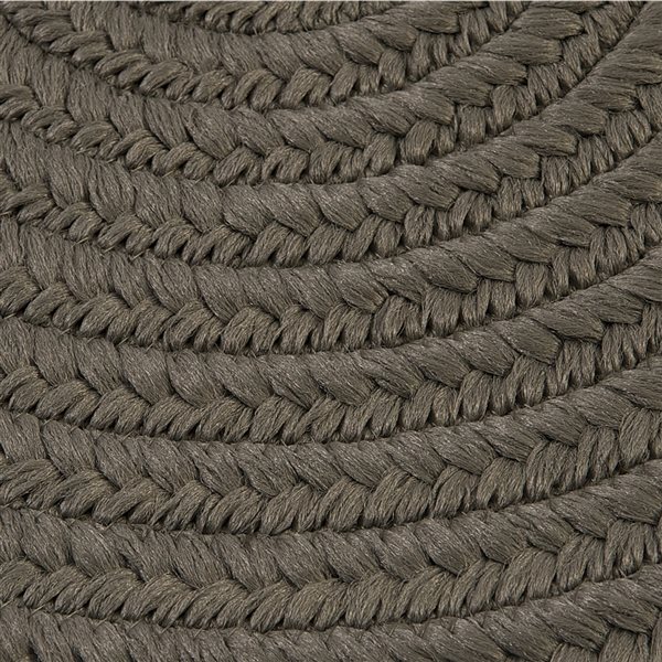 Colonial Mills Barataria 2-ft x 11-ft Grey Oval Indoor/Outdoor Solid Industrial Runner