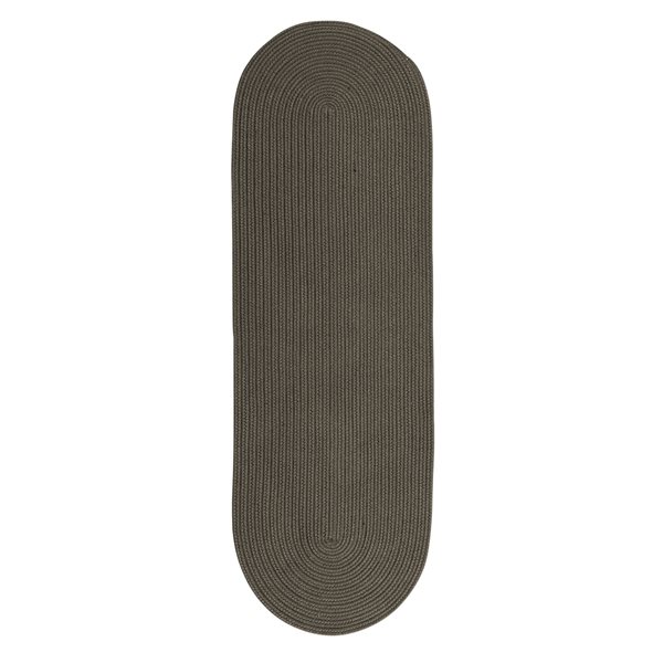 Colonial Mills Barataria 2-ft x 11-ft Grey Oval Indoor/Outdoor Solid Industrial Runner