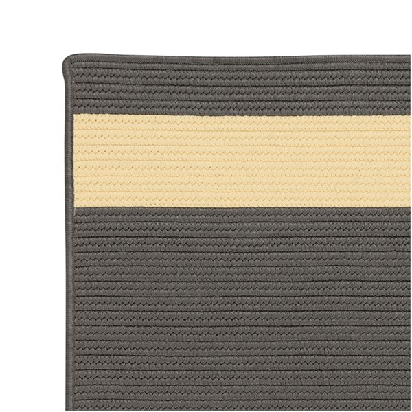 Colonial Mills Aurora 2-ft x 4-ft Grey Yellow Rectangular Indoor/Outdoor Stripe Coastal Area Rug