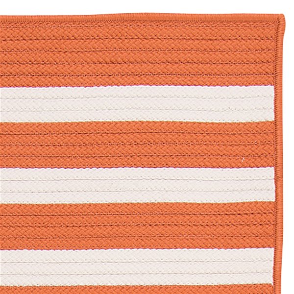 Colonial Mills Aniston Runner 2-ft x 8-ft Orange Rectangular Indoor/Outdoor Stripe Farmhouse/Cottage Runner