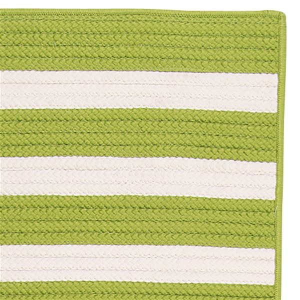 Colonial Mills Aniston Runner 3-ft x 9-ft Green Rectangular Indoor/Outdoor Stripe Farmhouse/Cottage Runner