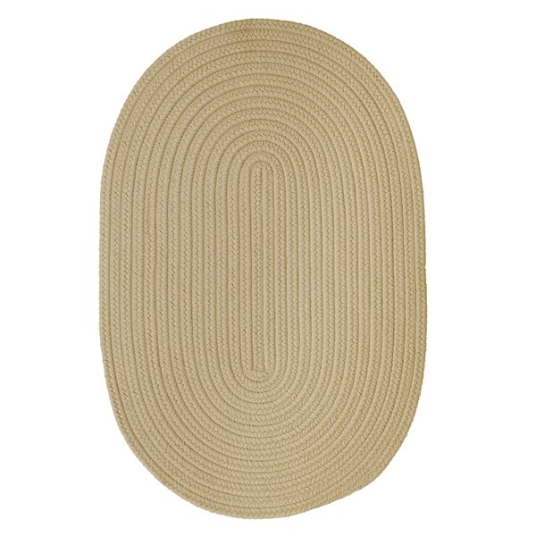 Colonial Mills Barataria 5-ft x 8-ft Linen Oval Indoor/Outdoor Solid Industrial Area Rug