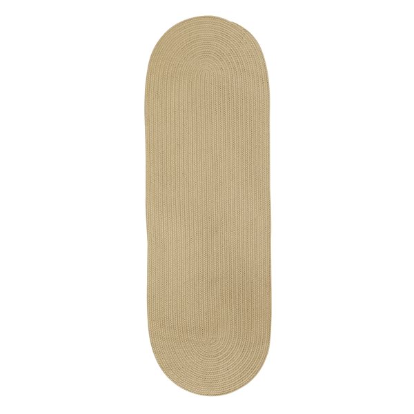 Colonial Mills Barataria 2-ft x 5-ft Linen Oval Indoor/Outdoor Solid Industrial Runner