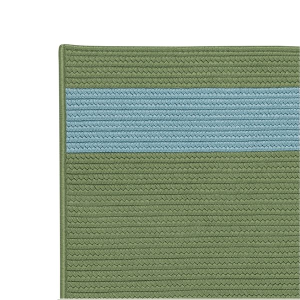Colonial Mills Aurora 5-ft x 7-ft Moss Blue Rectangular Indoor/Outdoor Stripe Coastal Area Rug
