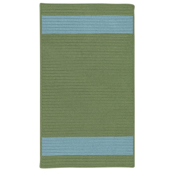 Colonial Mills Aurora 5-ft x 7-ft Moss Blue Rectangular Indoor/Outdoor Stripe Coastal Area Rug