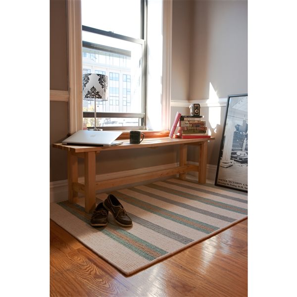 Colonial Mills Allure 2-ft x 4-ft Misted Green Rectangular Indoor Stripe Industrial Area Rug