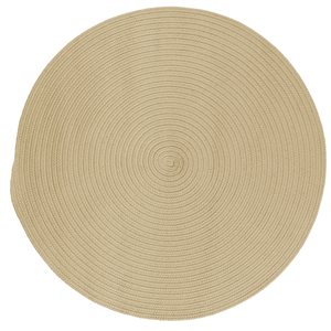 Colonial Mills Barataria 5-ft x 5-ft Linen Round Indoor/Outdoor Solid Industrial Area Rug