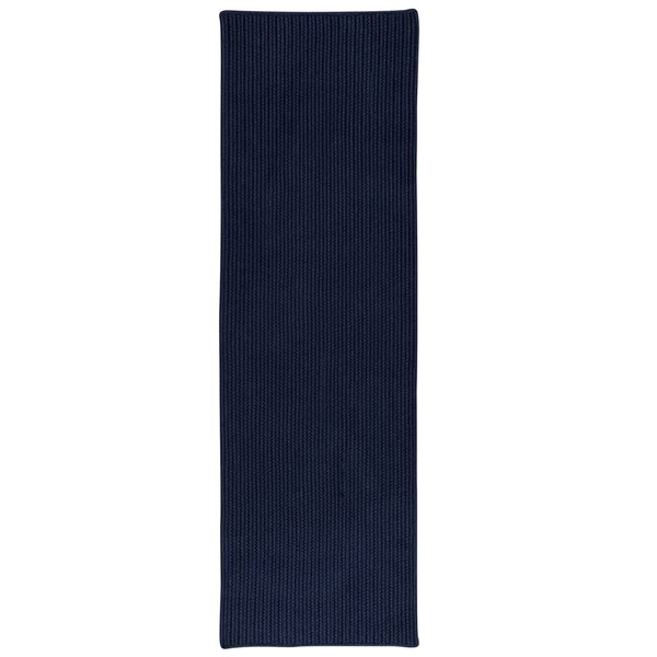 Colonial Mills Navy 2-ft x 12-ft Rectangular Indoor/Outdoor Solid Industrial Runner