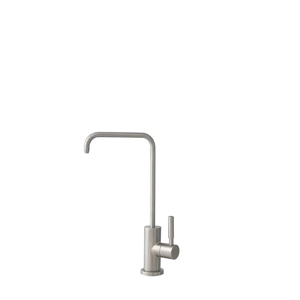 Image of Stylish | Stainless Steel Brushed 1-Lever Deck Mount High-Arc Drinking Water Tap Faucet | Rona